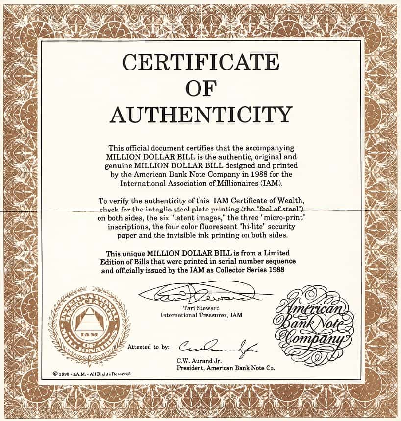 artist certificate of authenticity template