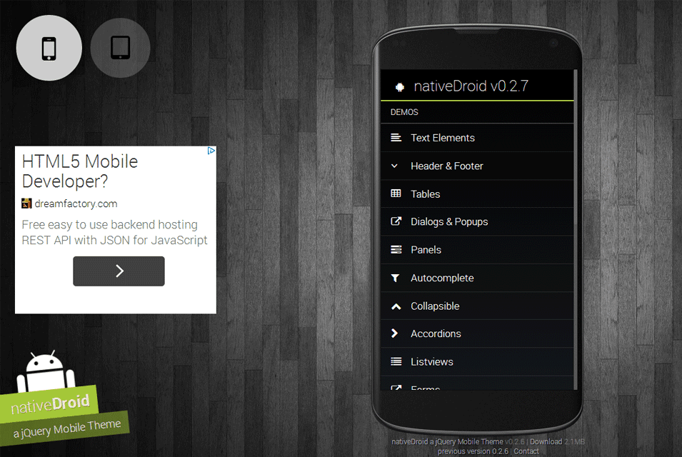 jquery mobile template 70