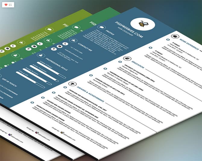 Infographic Cv Template Free