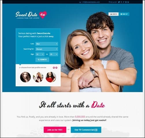 dating landing page template 20