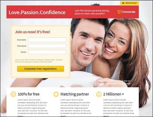 dating landing page template 50