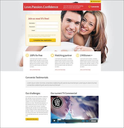 dating landing page template 60