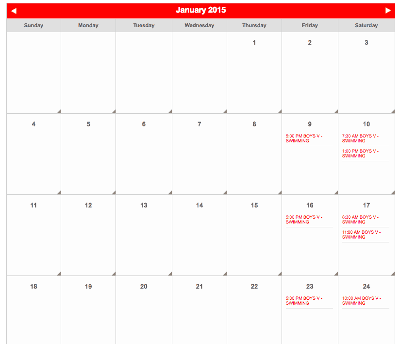 html calendar template 50