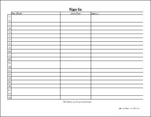sign in sheet templates for microsoft word