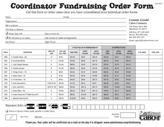 Fundraiser Order Template  50
