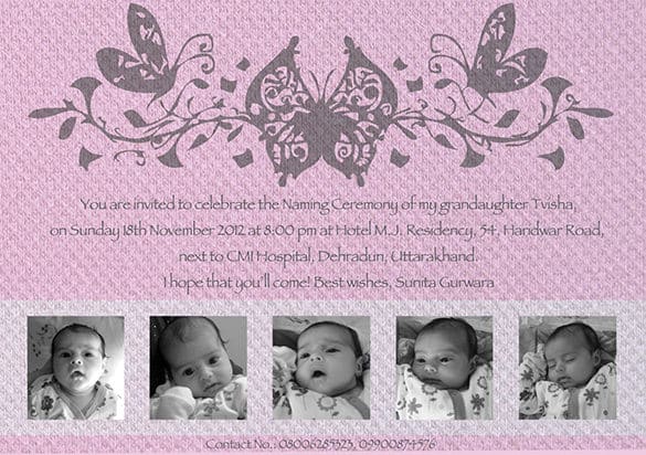 naming ceremony invitation 60