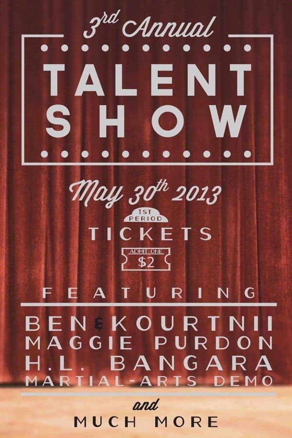talent show flyer 30