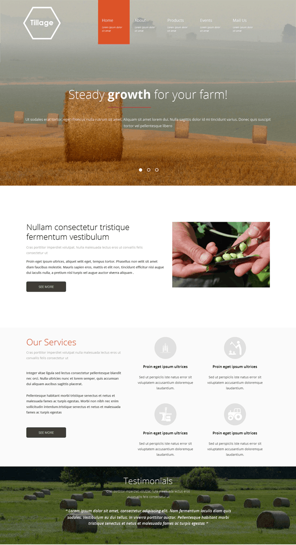 Agriculture Website Templates 111