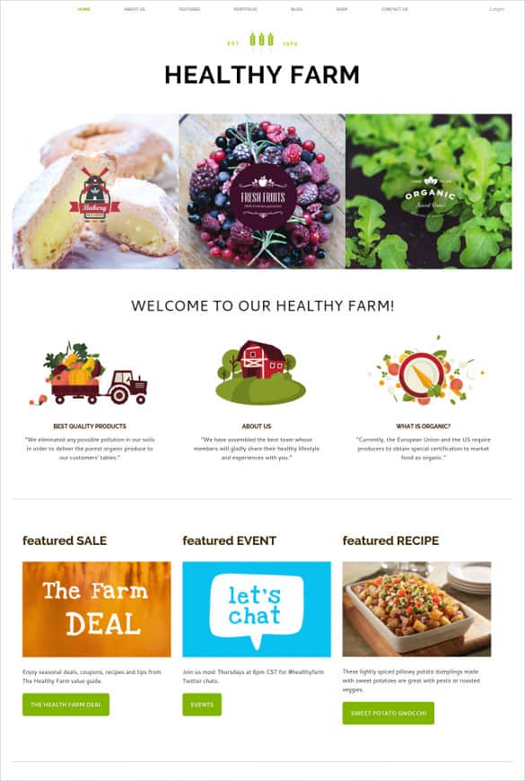 Agriculture Website Templates 222