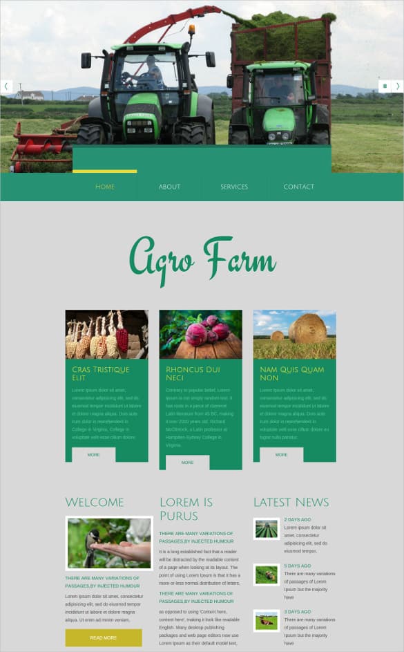 Agriculture Website Templates 333