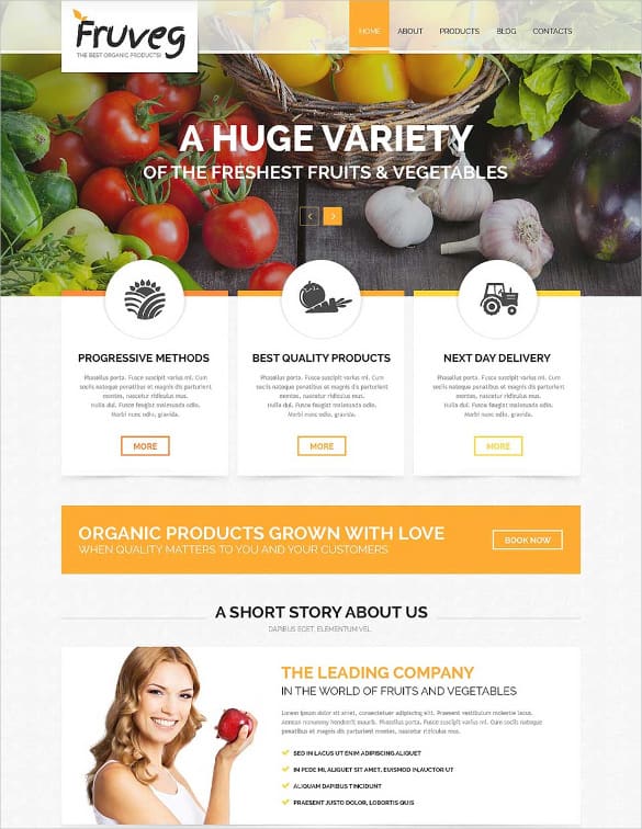 Agriculture Website Templates 444