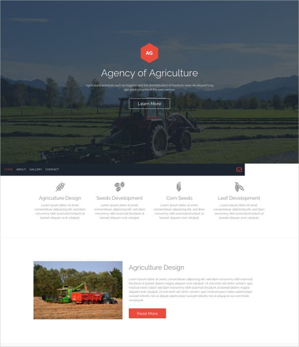 Agriculture Website Templates 888