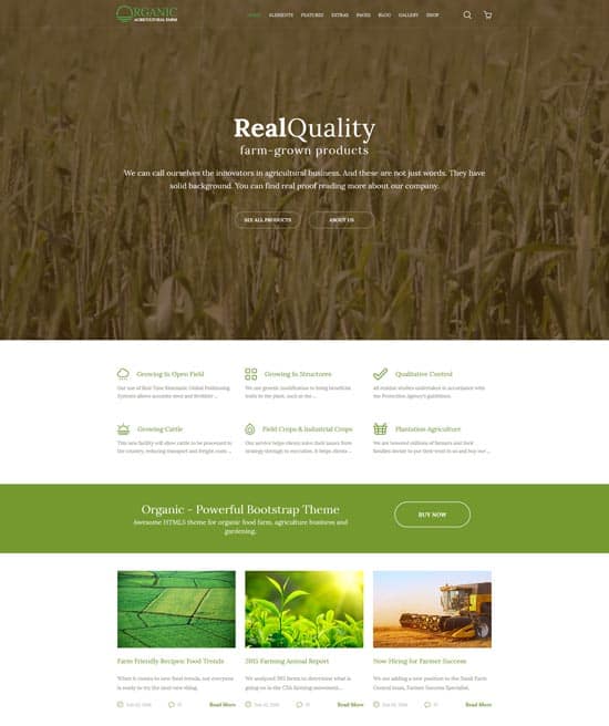 Agriculture Website Templates 999