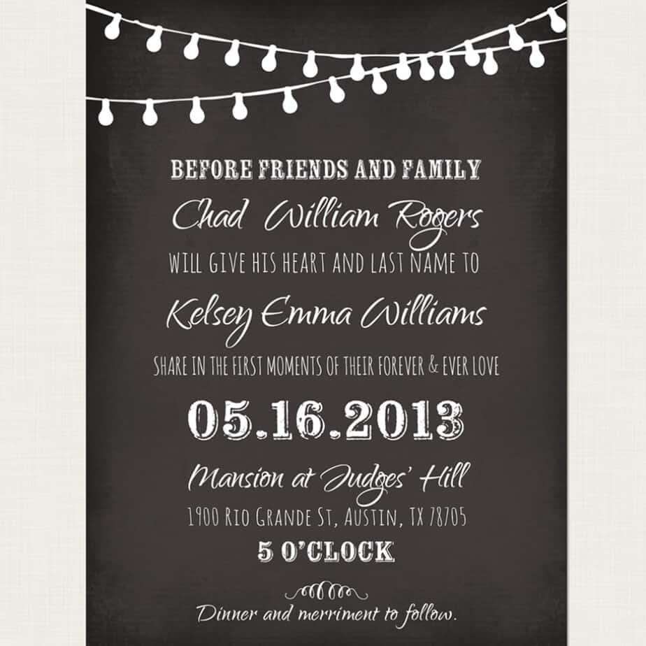 Chalkboard Invitation Template 20