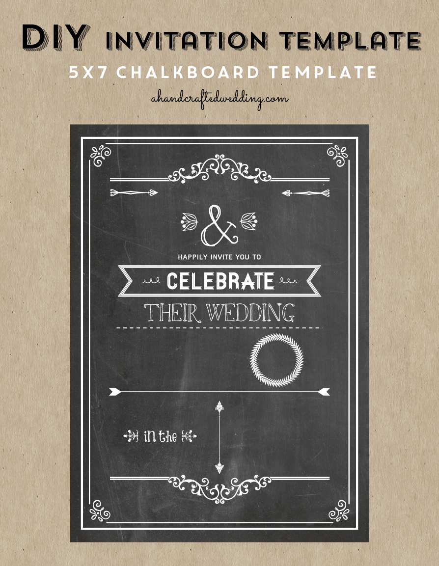 Chalkboard Invitation Template 50