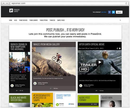 Content Sharing WordPress Theme 111