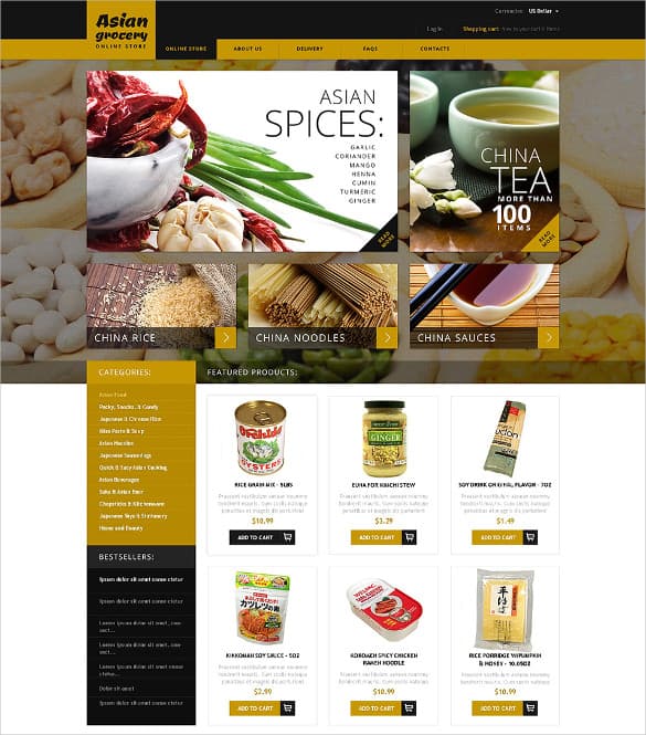 Grocery Shopping Website Templates 111
