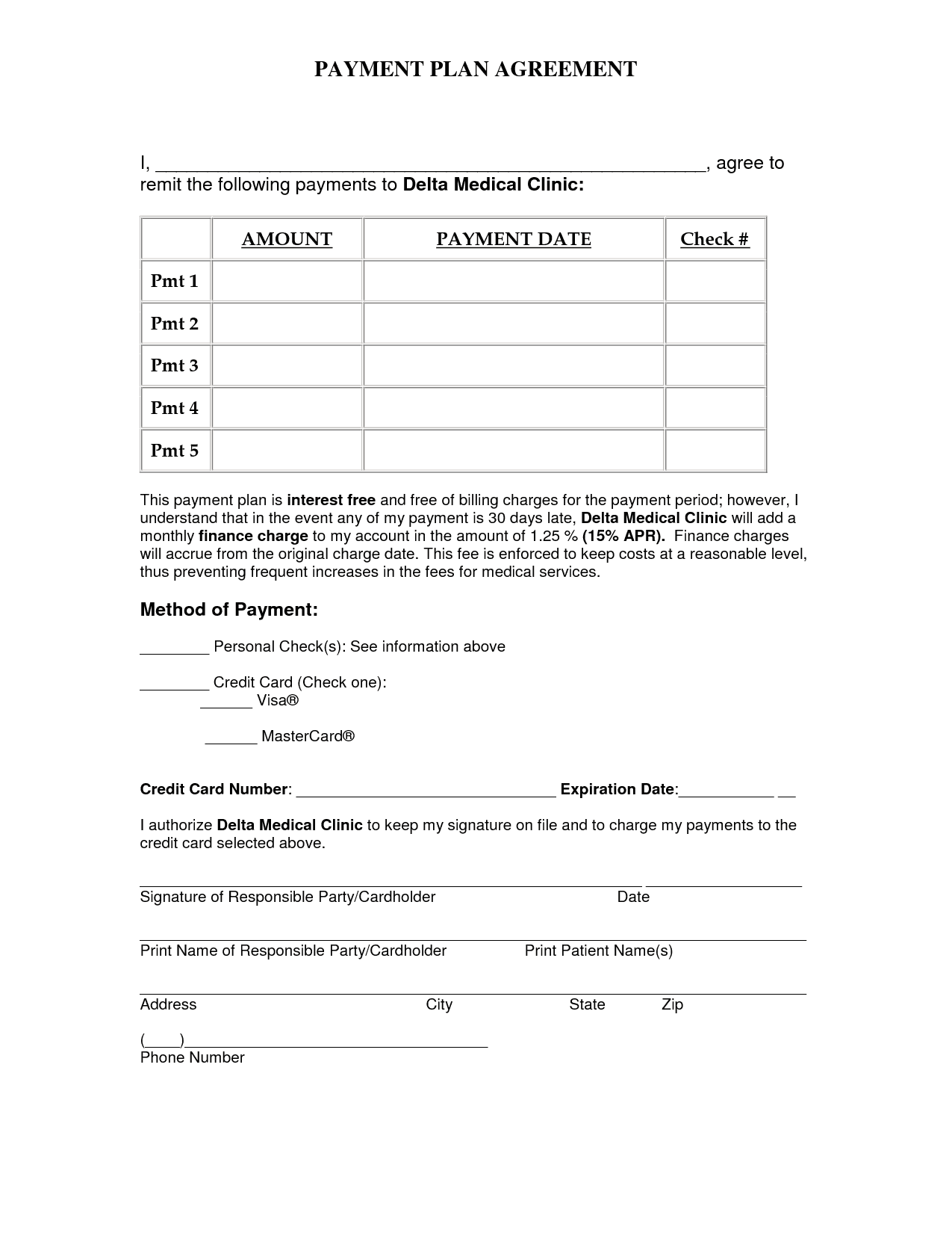 Payment Plan Agreement Template 10