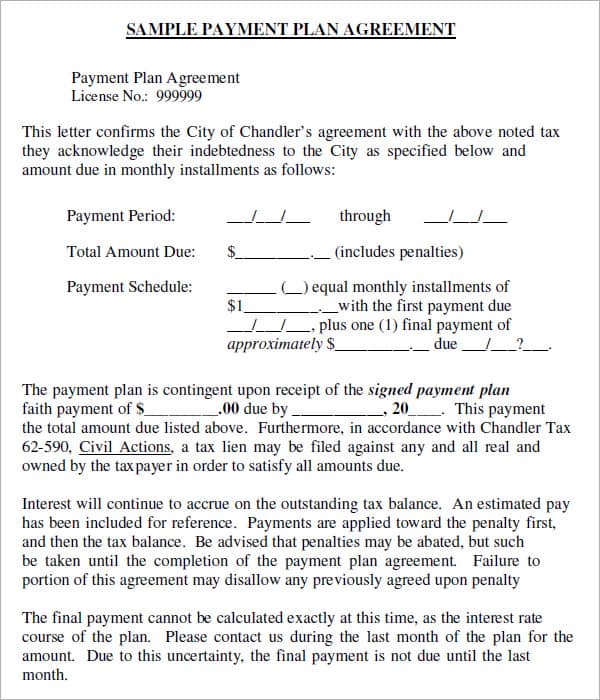 Payment Plan Letter Sample from www.templateswift.com