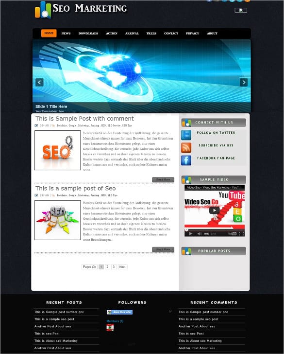 SEO Optimized Blogger Templates 100