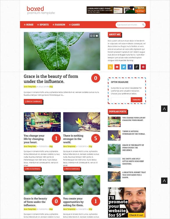 SEO Optimized Blogger Templates 70