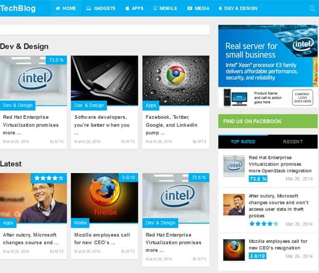 Tech Blog WordPress Themes 70