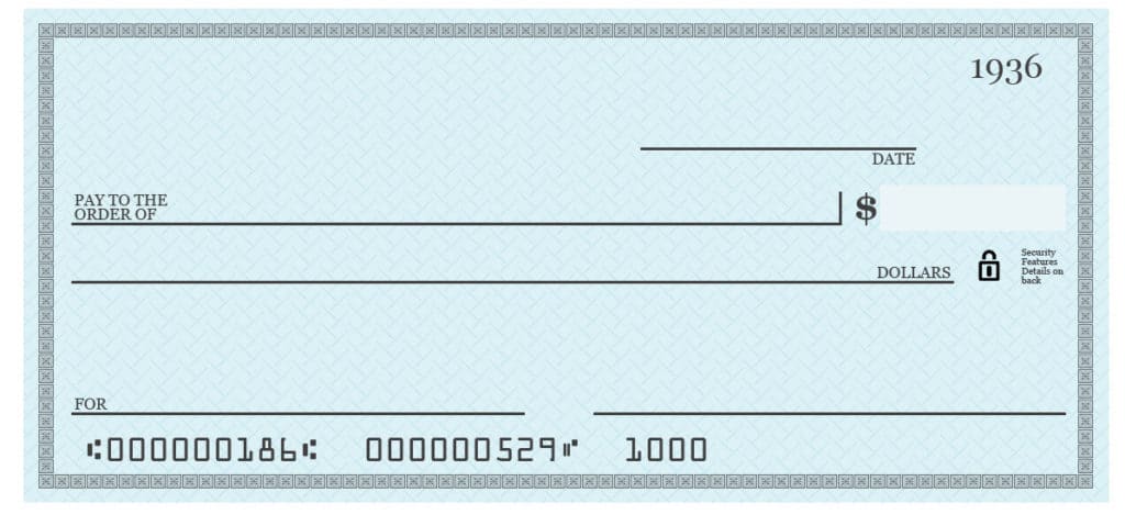 Blank Cheque Example