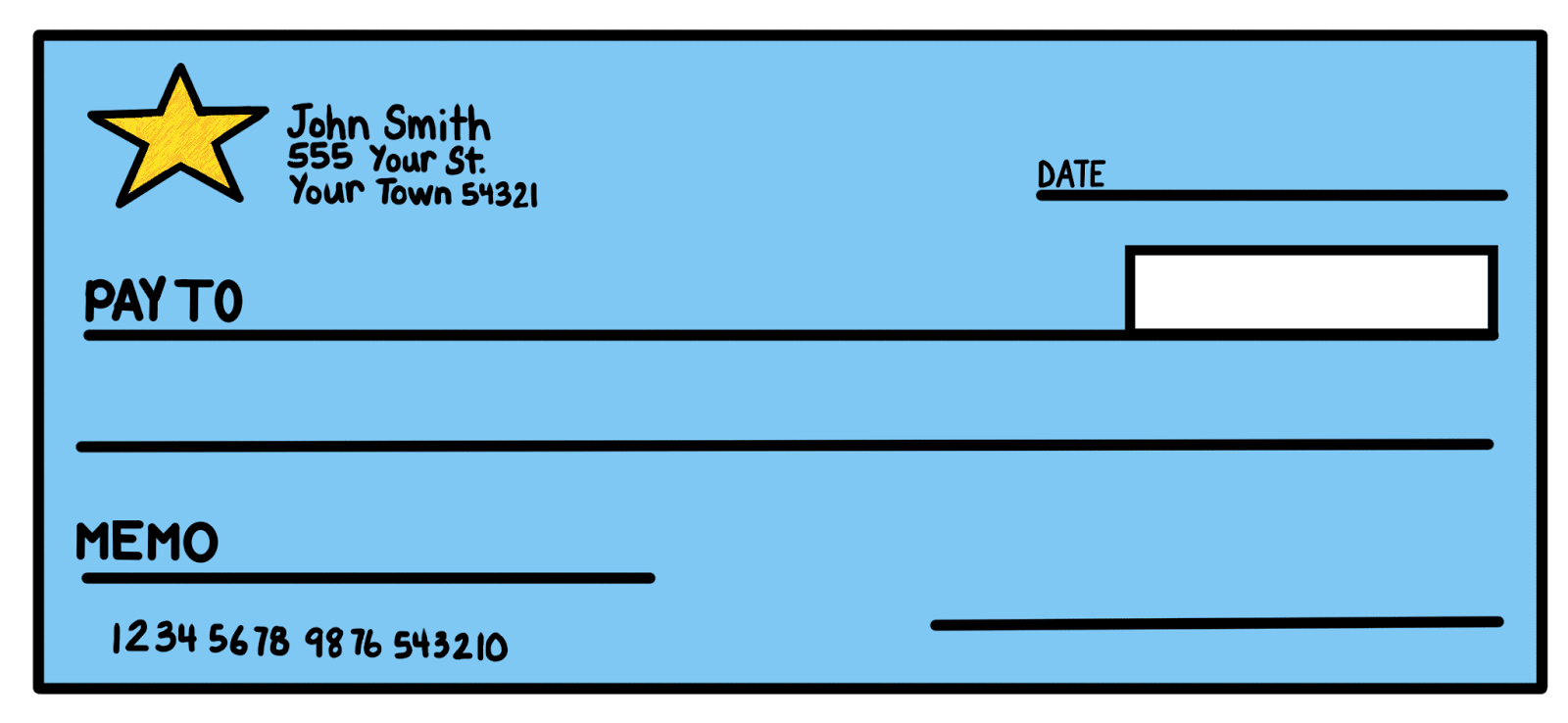 blank check template 666