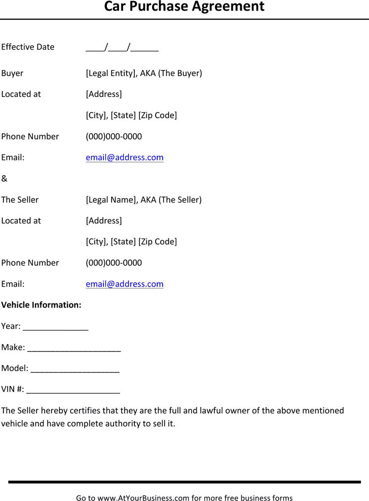 Car Sales Contract Template from www.templateswift.com