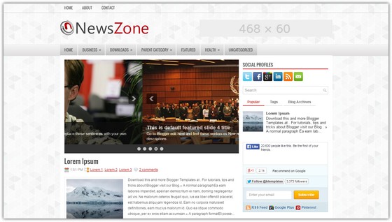 news blogger template 50