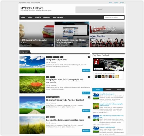 news blogger template 80