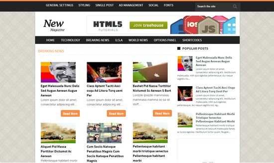 news blogger template 90