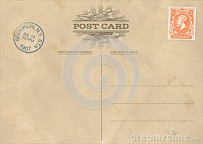 vintage postcard template 50