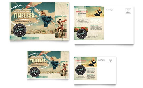 vintage postcard template 60