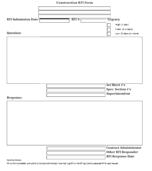 Construction RFI template 50