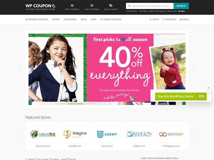 Coupon Website Template 100