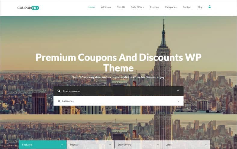 Coupon Website Template 20