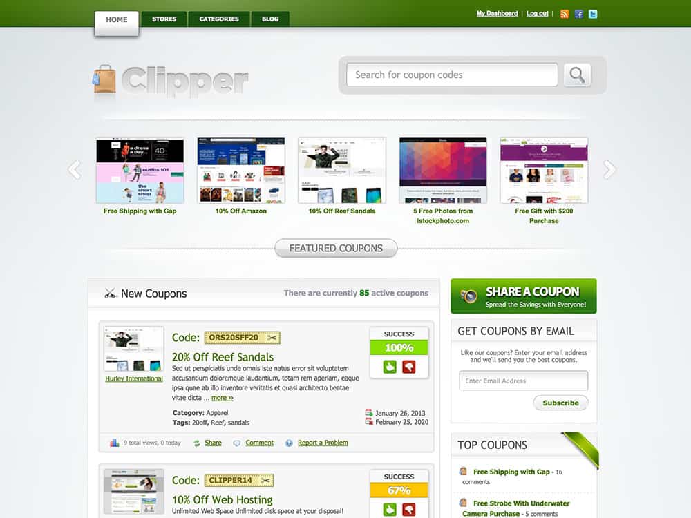 Coupon Website Template 30