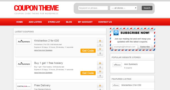 Coupon Website Template 40