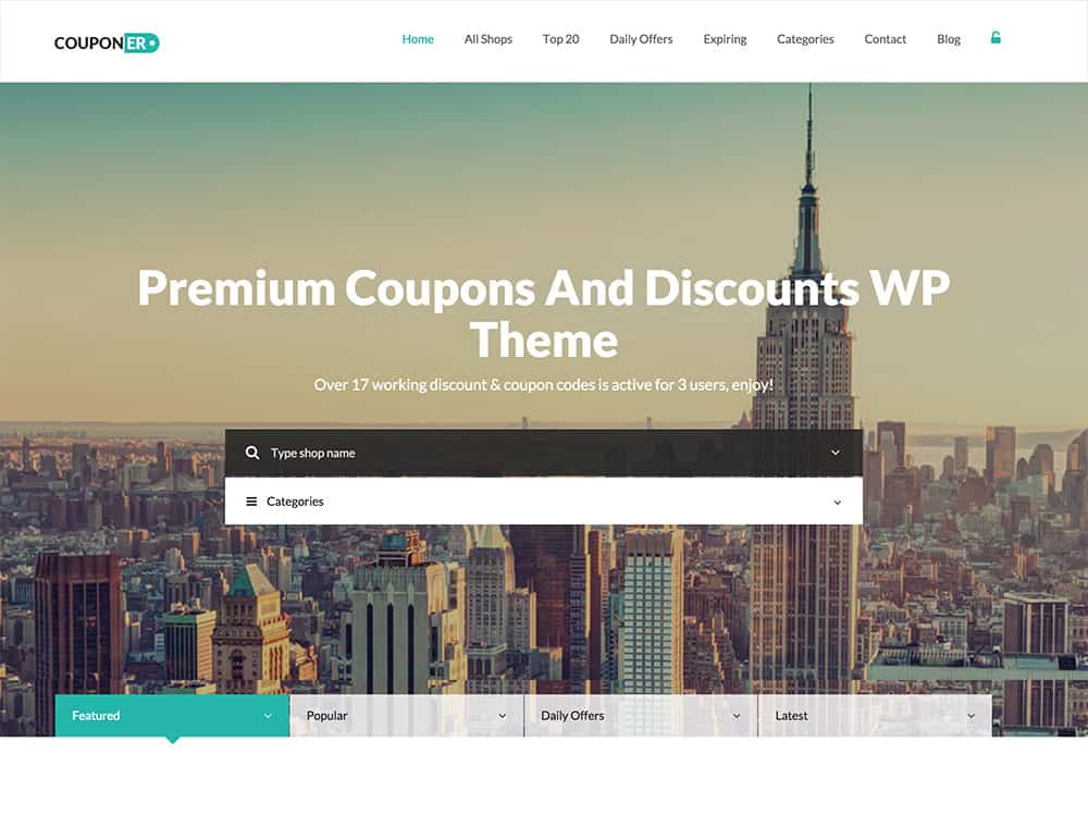 Coupon Website Template 60