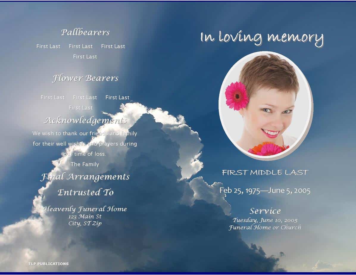 10+ Printable Funeral Program Templates PDF - Word Excel Samples