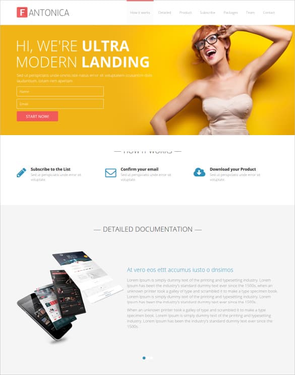 HTML5 Landing Page Templates Free 30