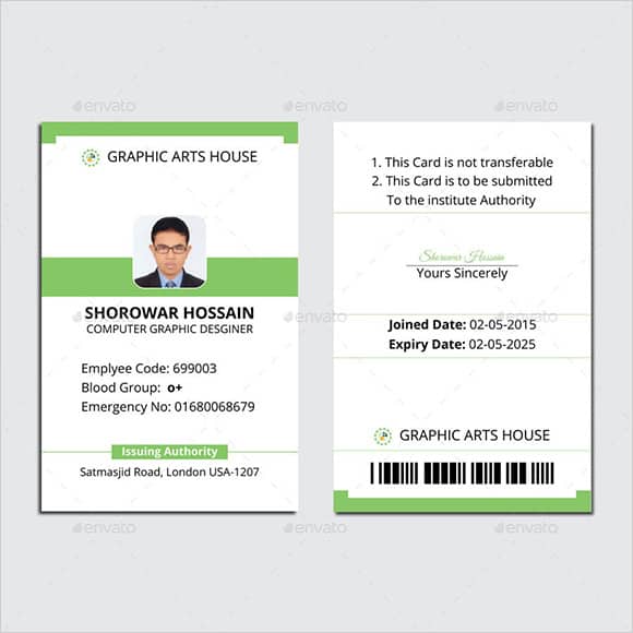 19 Id Card Templates For Badges Word Excel Samples