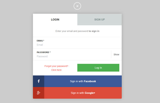 login page template 70