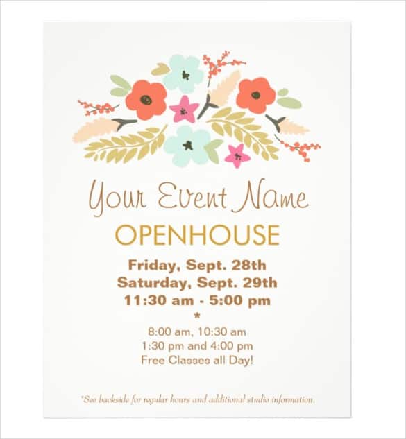 open house flyer template 50