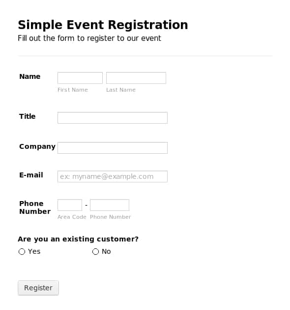 11+ Printable Registration Form Templates Word Excel Samples