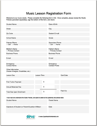 printable registration form template 60