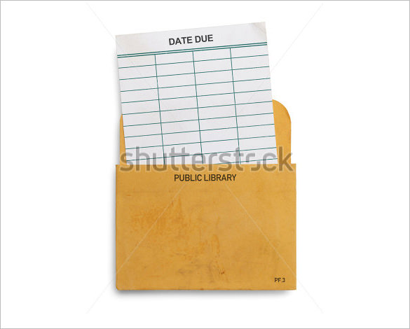 5+ Library Card Templates original reference preview 3