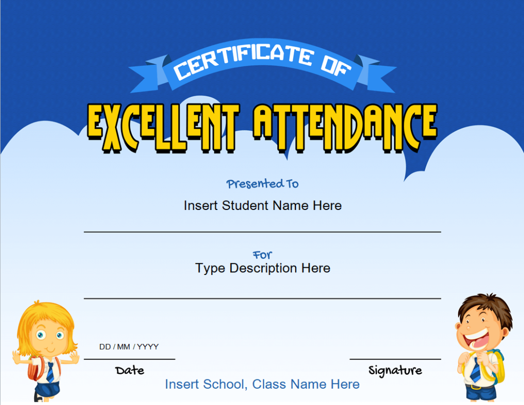15+ Customizable Attendance Certificate Templates Word Excel Samples