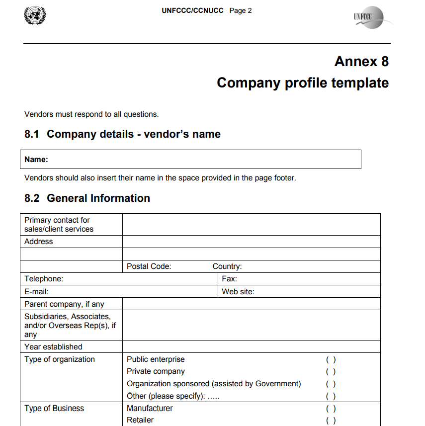 company profile sample pdf